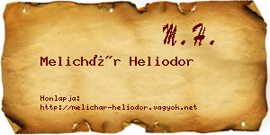 Melichár Heliodor névjegykártya